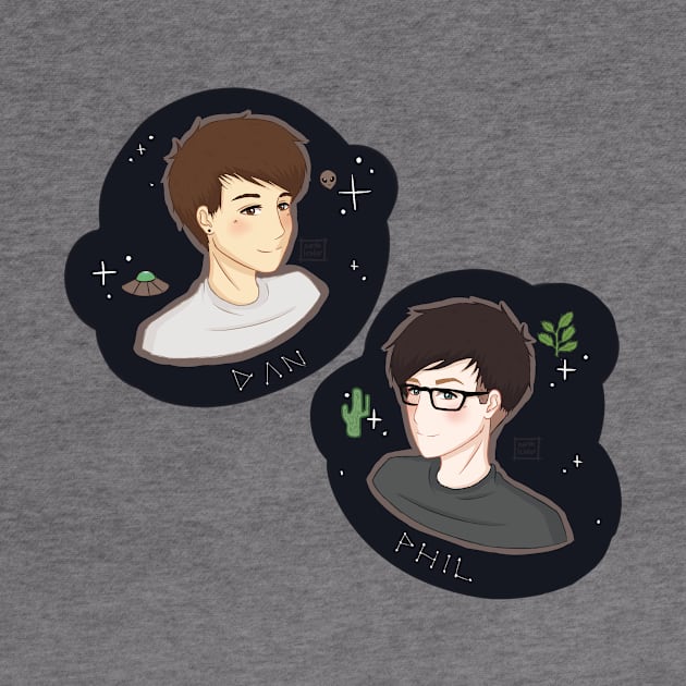 Dan and Phil - Spaceboy and Plantboy by autumnraylene